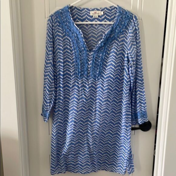 Vineyard Vines Blue and White Women's Coverup - Picture 1 of 4